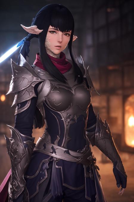 09629-2113331697-masterpiece, 8k, perfect ligthing, adult, female, looking at viewer, cinematic lighting,  aura, ,black hair, avatar _(ff14_),sca.png